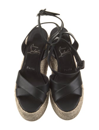 Christian Louboutin Leather Colorblock Pattern Espadrilles