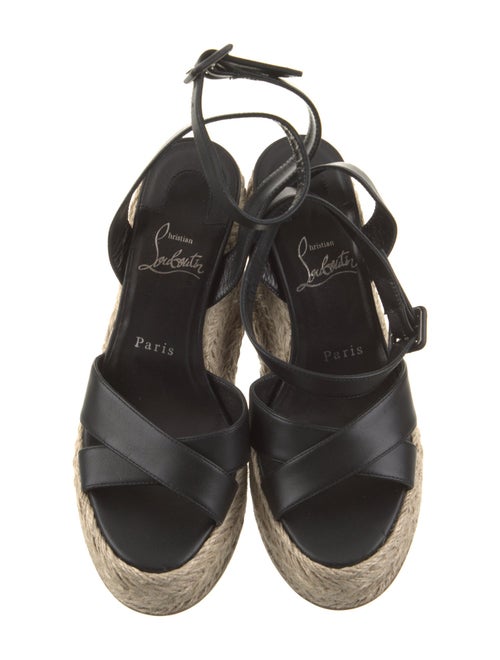 Christian Louboutin Leather Colorblock Pattern Espadrilles