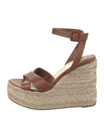 Christian Louboutin Leather Colorblock Pattern Espadrilles