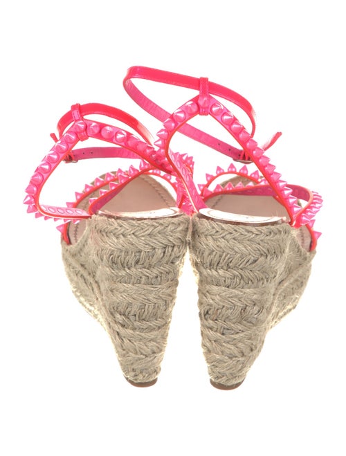 Christian Louboutin Patent Leather Studded Accents Sandals