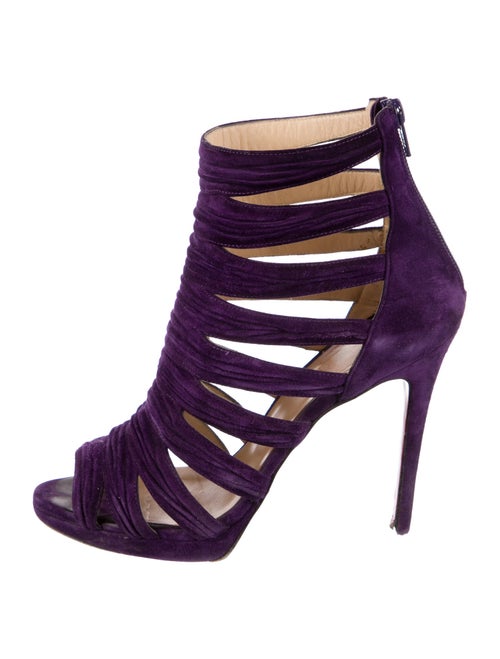 Christian Louboutin Suede Cutout Accent Gladiator Sandals