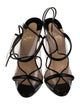 Christian Louboutin PVC Leather Trim Embellishment Slingback Sandals