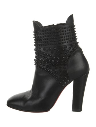 Christian Louboutin Spike Accents Leather Boots