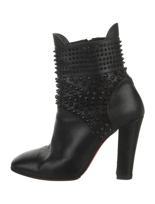 Christian Louboutin Spike Accents Leather Boots