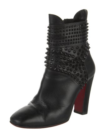 Christian Louboutin Spike Accents Leather Boots