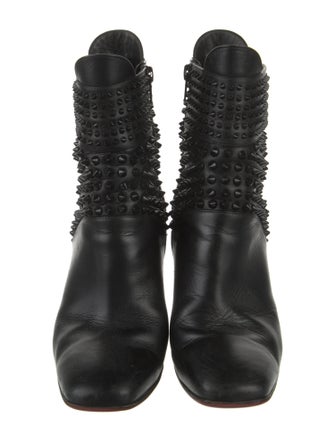 Christian Louboutin Spike Accents Leather Boots