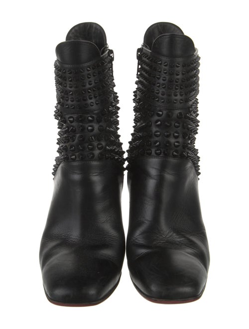 Christian Louboutin Spike Accents Leather Boots
