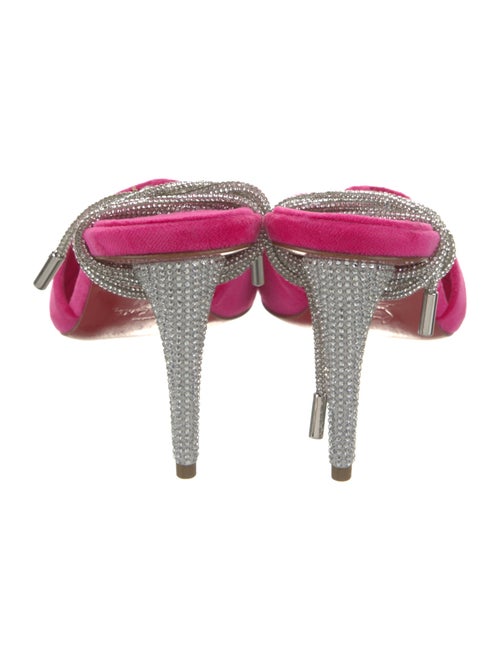 Christian Louboutin Velvet Crystal Embellishments Slingback Pumps
