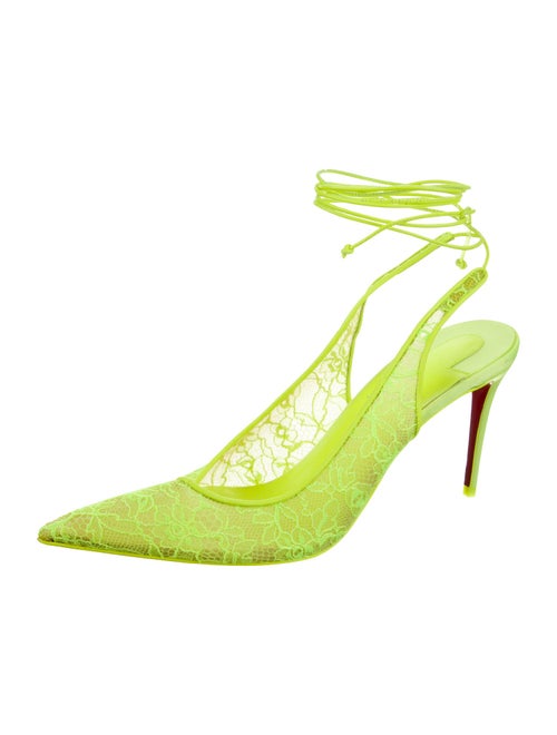 Christian Louboutin Lace Slingback Pumps