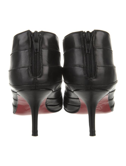 Christian Louboutin Leather Pleated Accents Mules