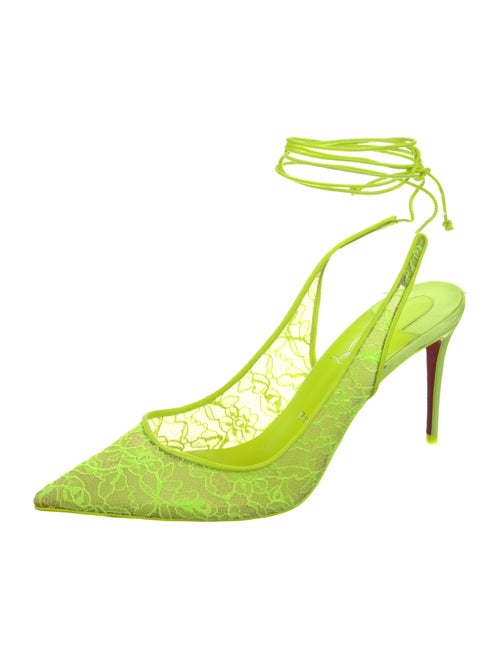 Christian Louboutin Lace Slingback Pumps