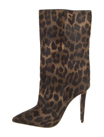 Christian Louboutin Calf Hair Animal Print Boots