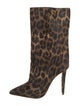 Christian Louboutin Calf Hair Animal Print Boots