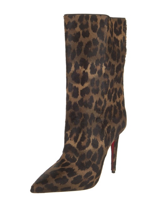 Christian Louboutin Calf Hair Animal Print Boots