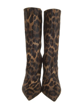 Christian Louboutin Calf Hair Animal Print Boots