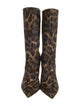 Christian Louboutin Calf Hair Animal Print Boots