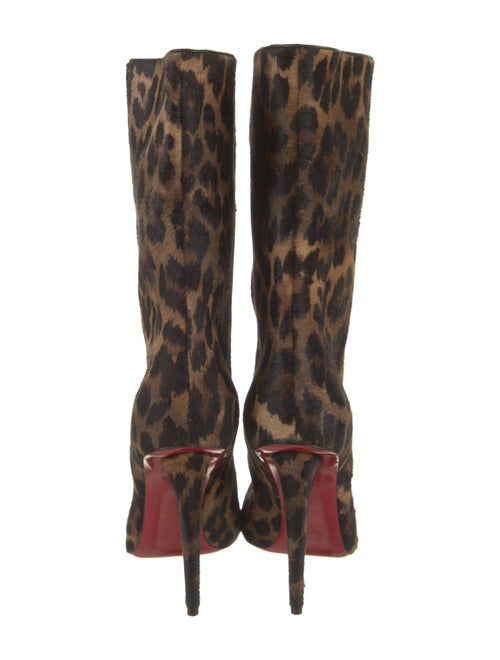 Christian Louboutin Calf Hair Animal Print Boots