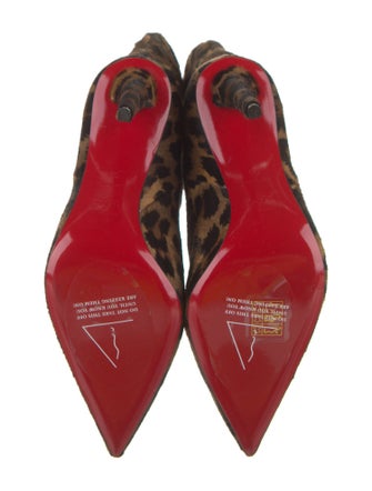 Christian Louboutin Calf Hair Animal Print Boots