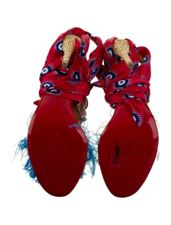 Christian Louboutin Satin Printed Sandals