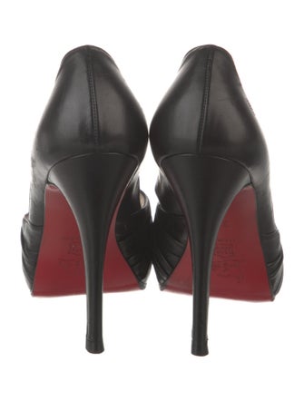 Christian Louboutin Leather Bow Accents Pumps