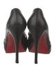 Christian Louboutin Leather Bow Accents Pumps