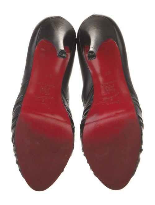 Christian Louboutin Leather Bow Accents Pumps