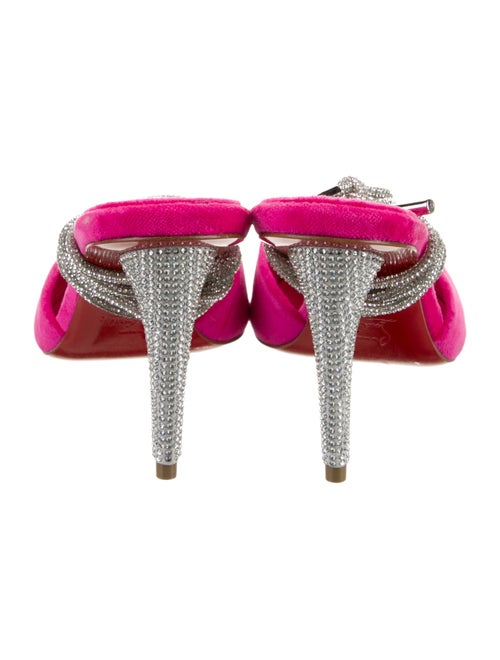 Christian Louboutin Velvet Crystal Embellishments Slingback Pumps