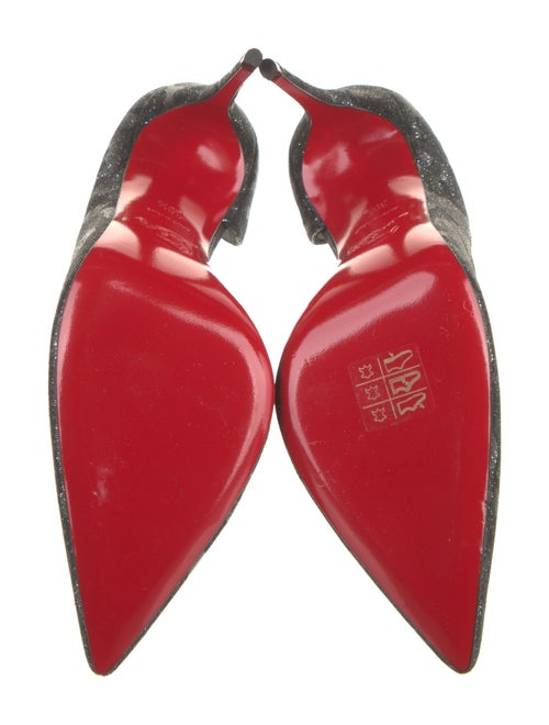 Christian Louboutin Printed Glitter Accents D'Orsay Pumps