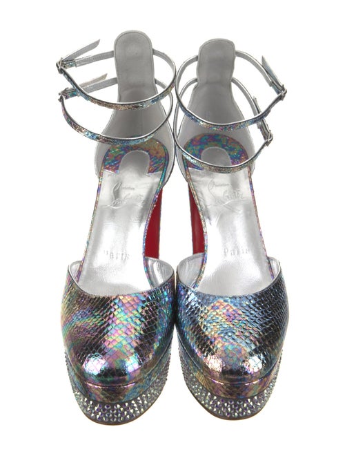 Christian Louboutin Embossed Leather Animal Print D'Orsay Pumps