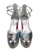 Christian Louboutin Embossed Leather Animal Print D'Orsay Pumps