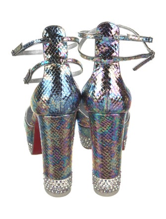 Christian Louboutin Embossed Leather Animal Print D'Orsay Pumps