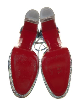 Christian Louboutin Embossed Leather Animal Print D'Orsay Pumps