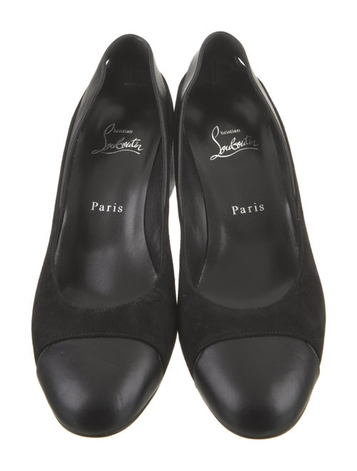 Christian Louboutin Suede Leather Trim Embellishment Pumps