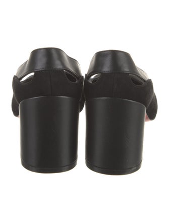 Christian Louboutin Suede Leather Trim Embellishment Pumps