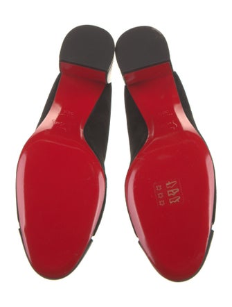 Christian Louboutin Suede Leather Trim Embellishment Pumps