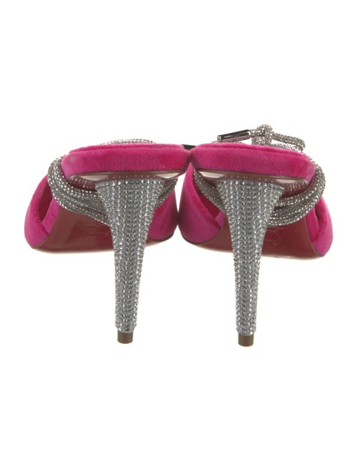 Christian Louboutin Velvet Colorblock Pattern Slingback Pumps