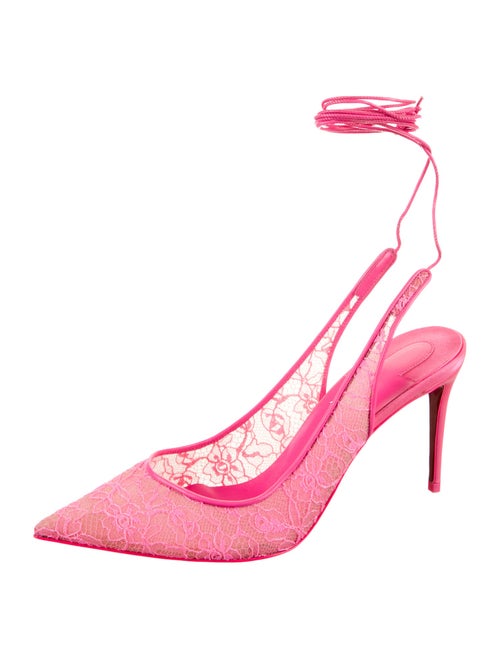 Christian Louboutin Lace Slingback Pumps