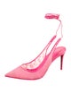 Christian Louboutin Lace Slingback Pumps