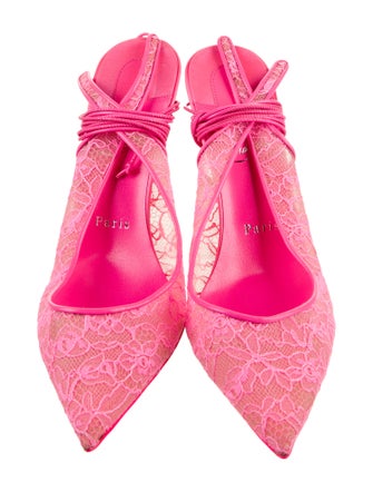 Christian Louboutin Lace Slingback Pumps
