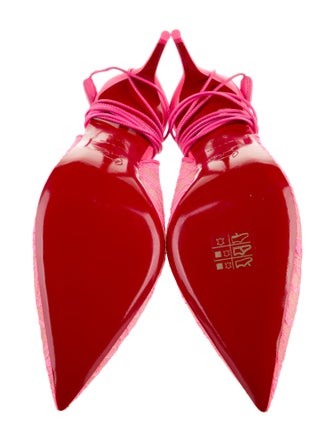 Christian Louboutin Lace Slingback Pumps