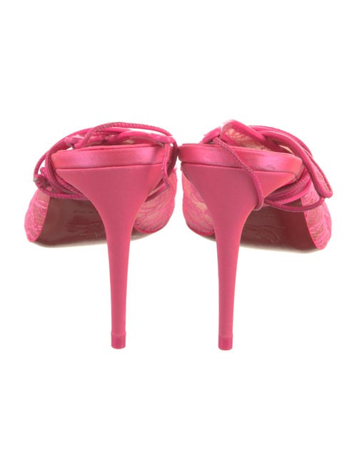 Christian Louboutin Lace Lace Pattern Slingback Pumps