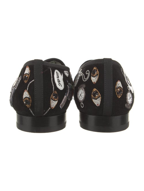 Christian Louboutin Suede Patterned Loafers