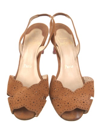 Christian Louboutin Suede Slingback Pumps