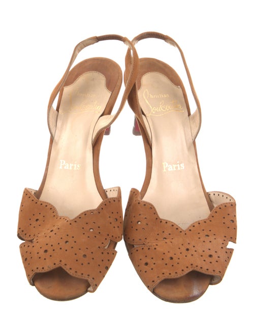 Christian Louboutin Suede Slingback Pumps