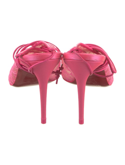 Christian Louboutin Lace Lace Pattern Slingback Pumps