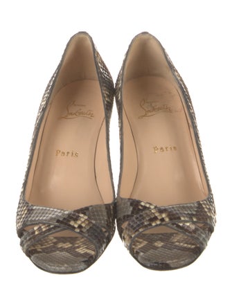 Christian Louboutin Snakeskin Animal Print Pumps