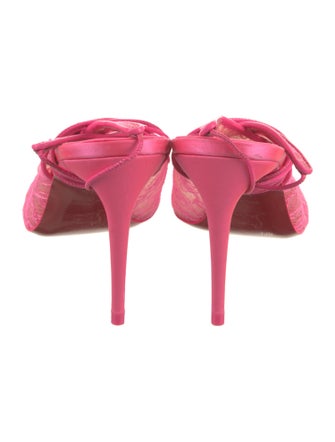 Christian Louboutin Lace Lace Pattern Slingback Pumps