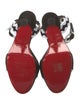 Christian Louboutin Suede Colorblock Pattern Sandals