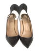 Christian Louboutin Spike Accents Leather Slingback Pumps