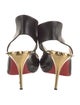 Christian Louboutin Spike Accents Leather Slingback Pumps